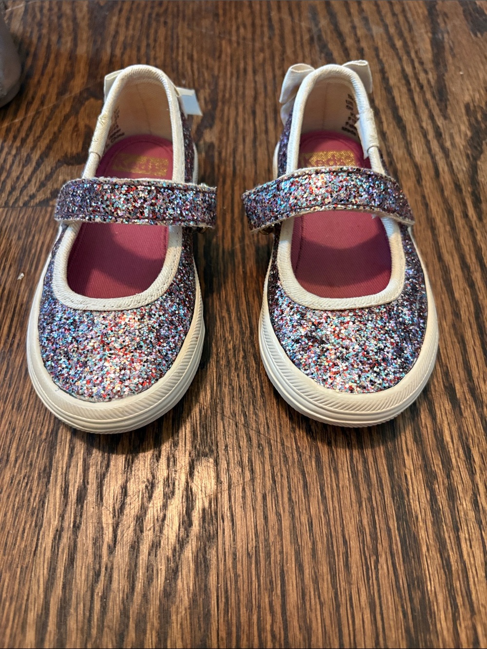 Girls Glitter Mary Jane Shoes - Multicolor Sparkle
